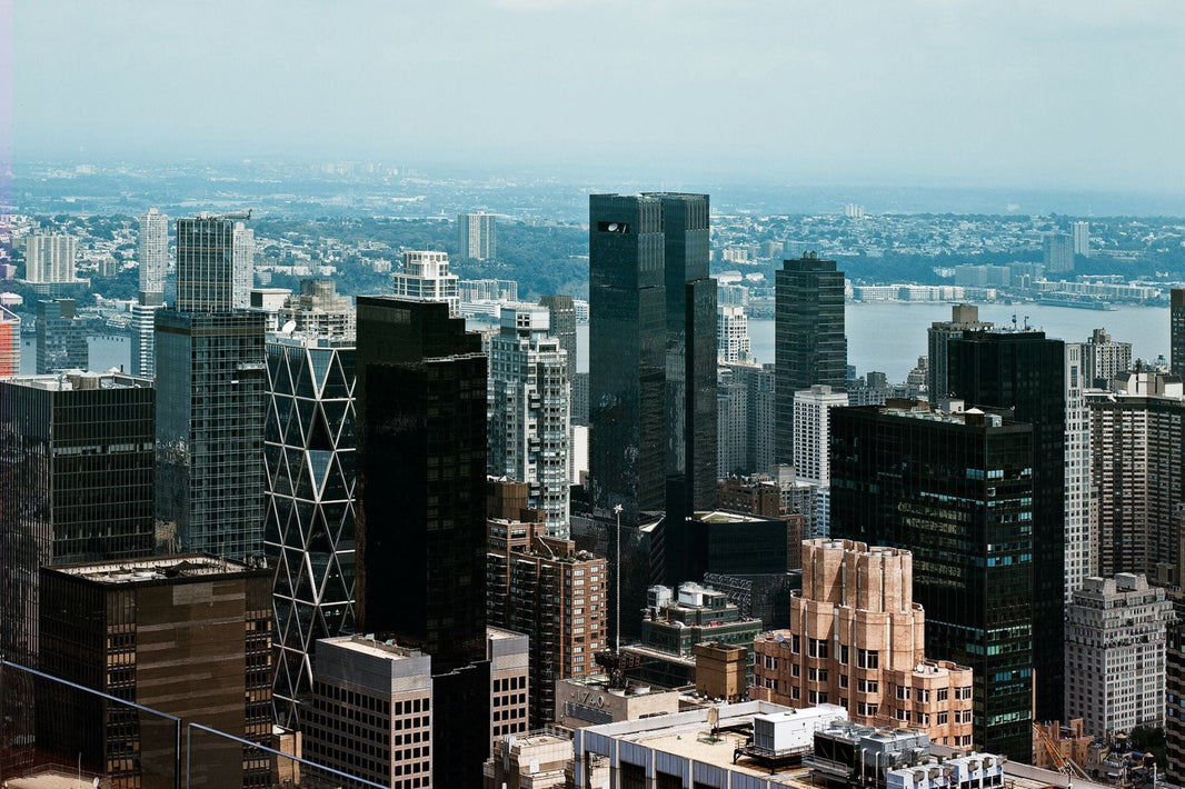 Midtown Manhattan skyscrapers overlooking the Hudson River for the Holden and Hunt New York trunk show.
