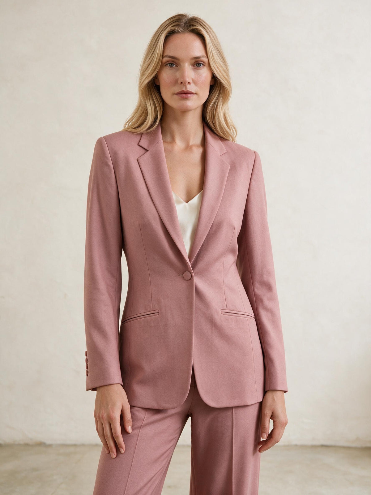 Blush Pink Wool Jacket