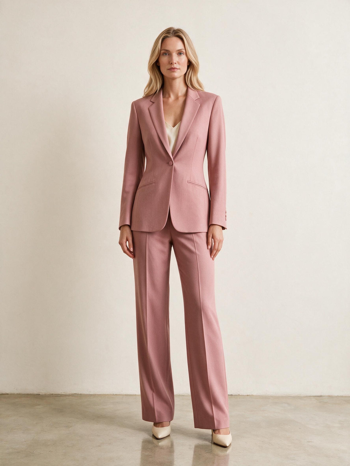 Blush Pink Wool Jacket