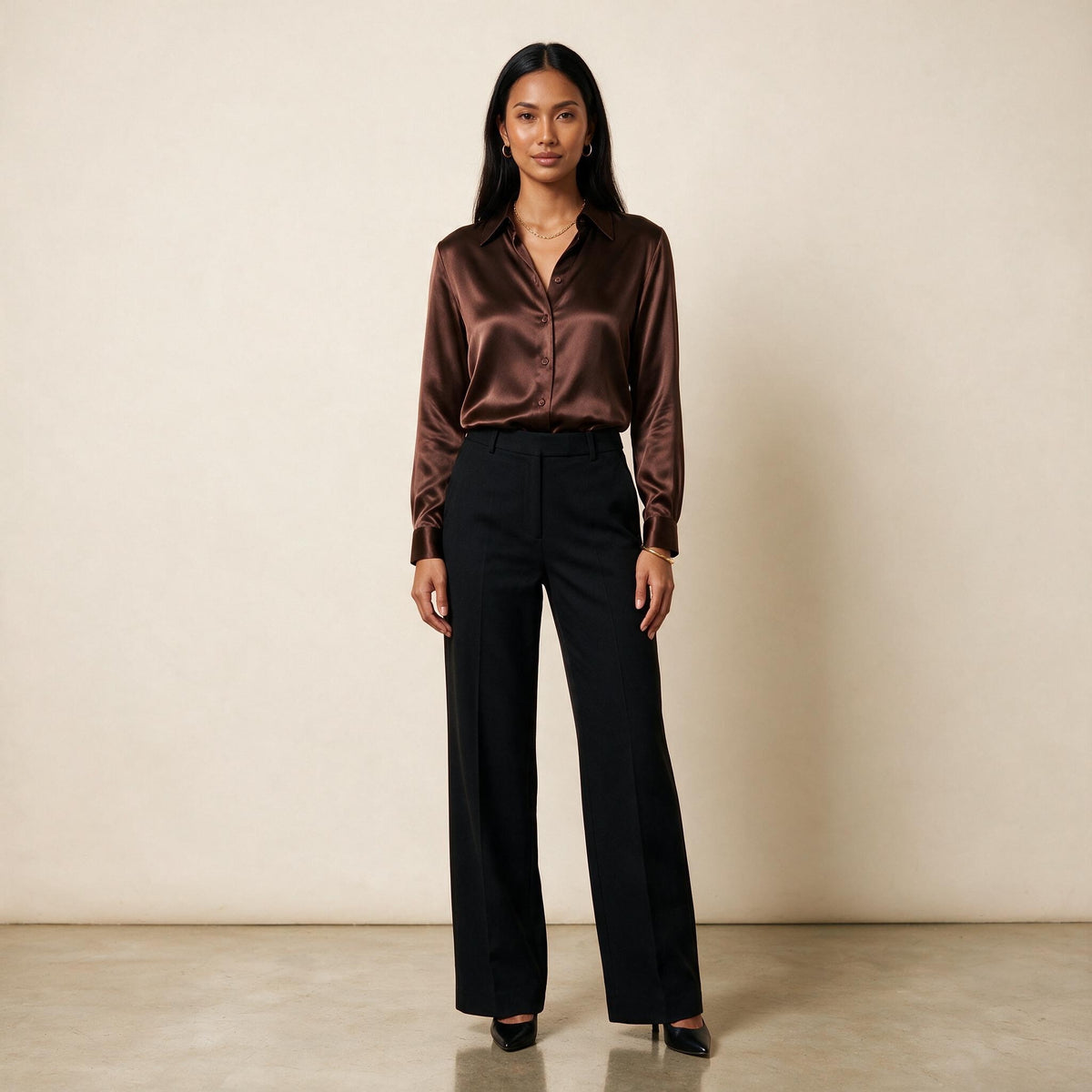 Holden and Hunt - Chocolate Silk Shirt