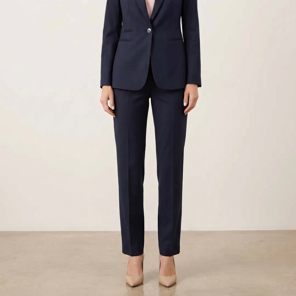 Holden and Hunt - Navy trousers straight - Front