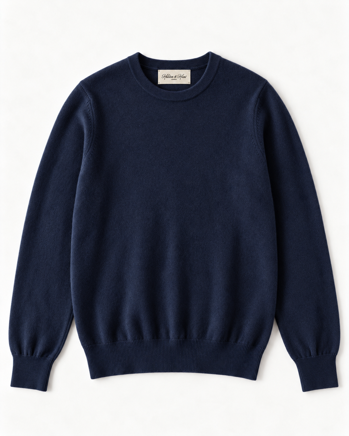Navy cashmere jumper detail