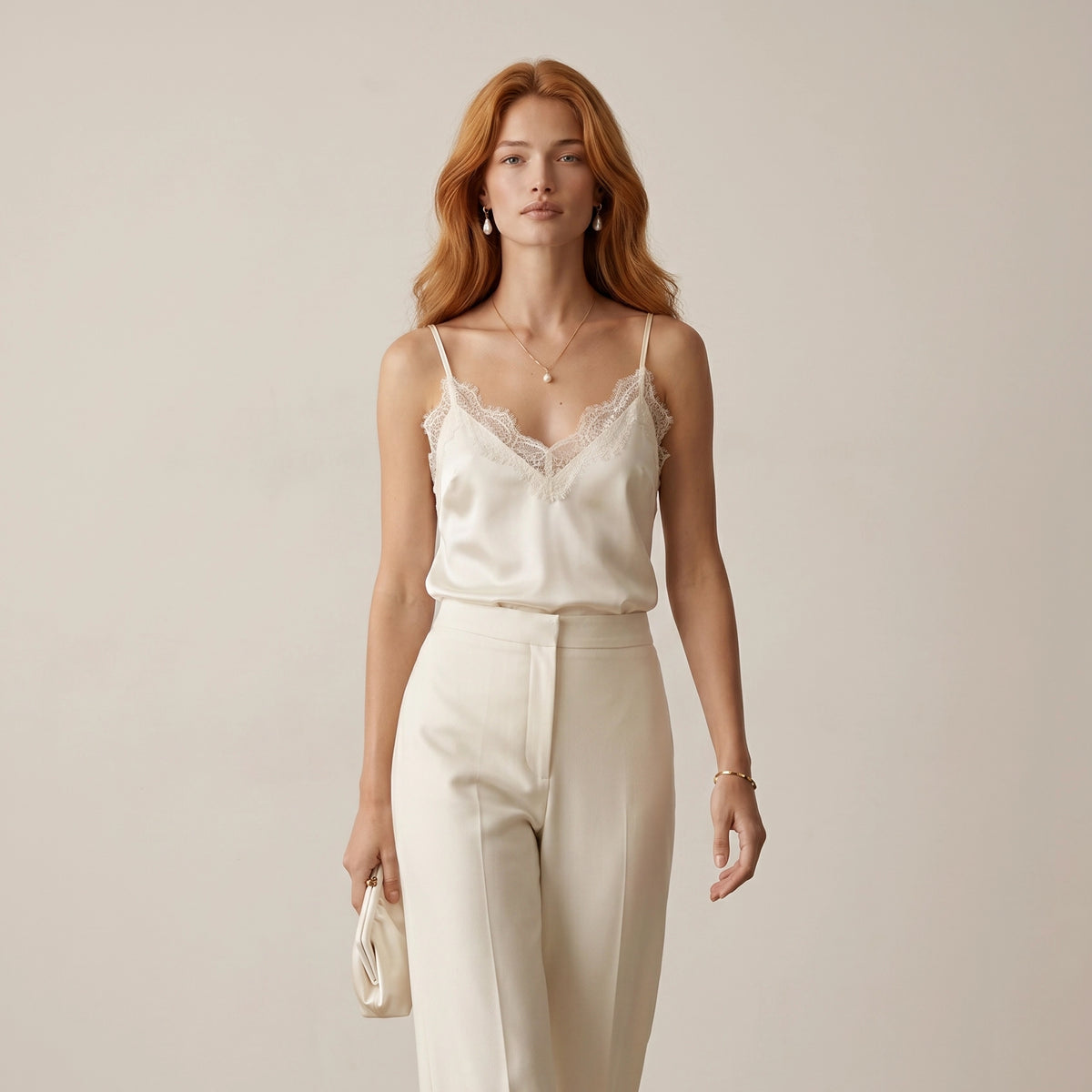 Holden and Hunt - cream lace cami - front