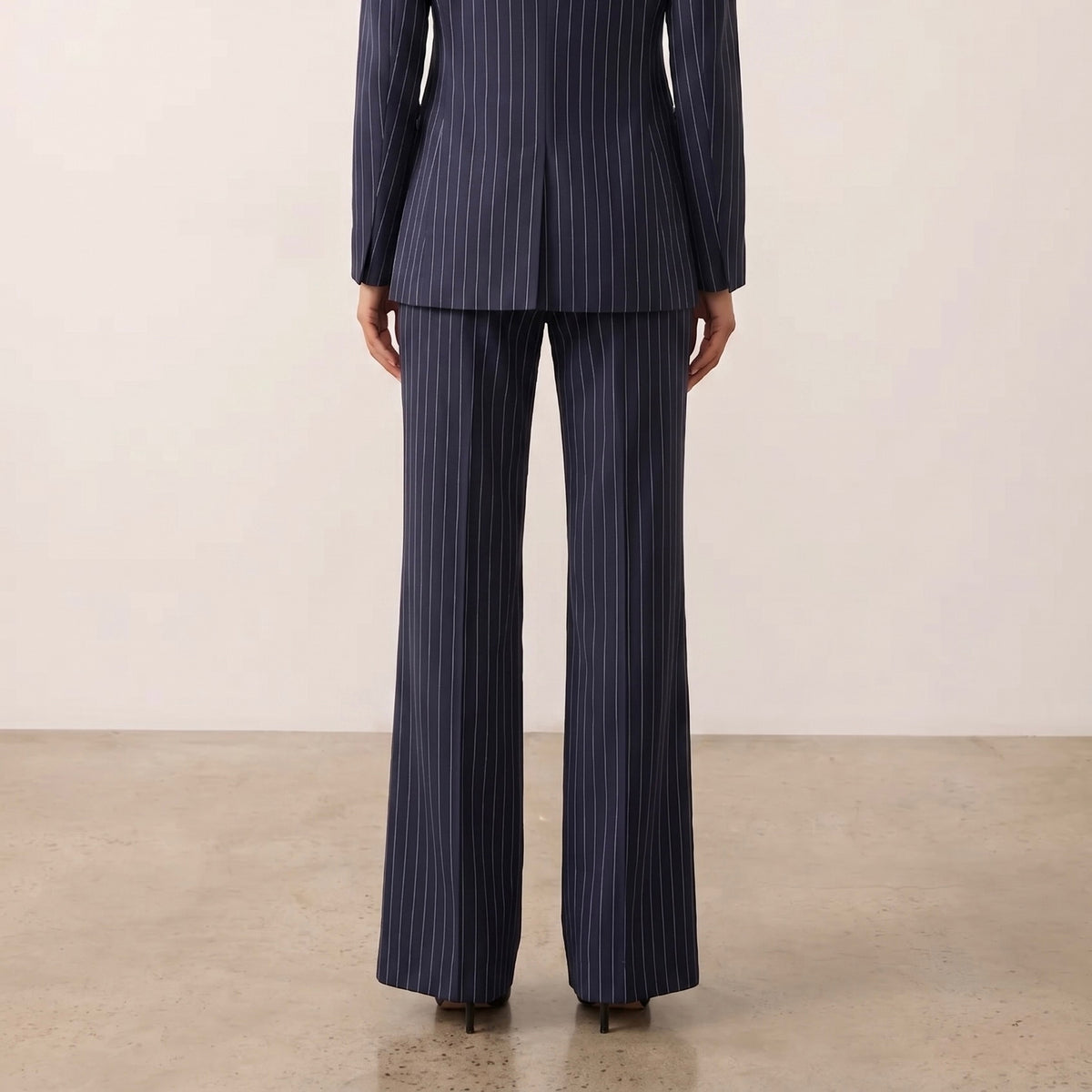 Holden and Hunt - Navy Pinstripe Trousers - Back