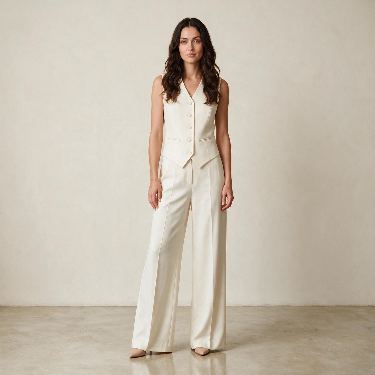 Holden and Hunt - Cream Waistcoat - Fron