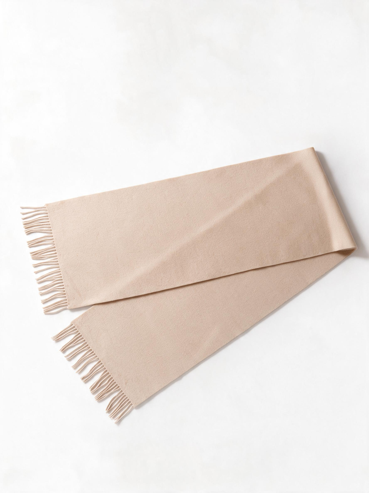 Cream cashmere scarf product shot