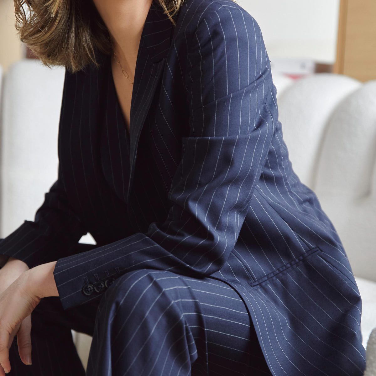 Holden and Hunt - Navy Pinstripe Suit - Lifestyle