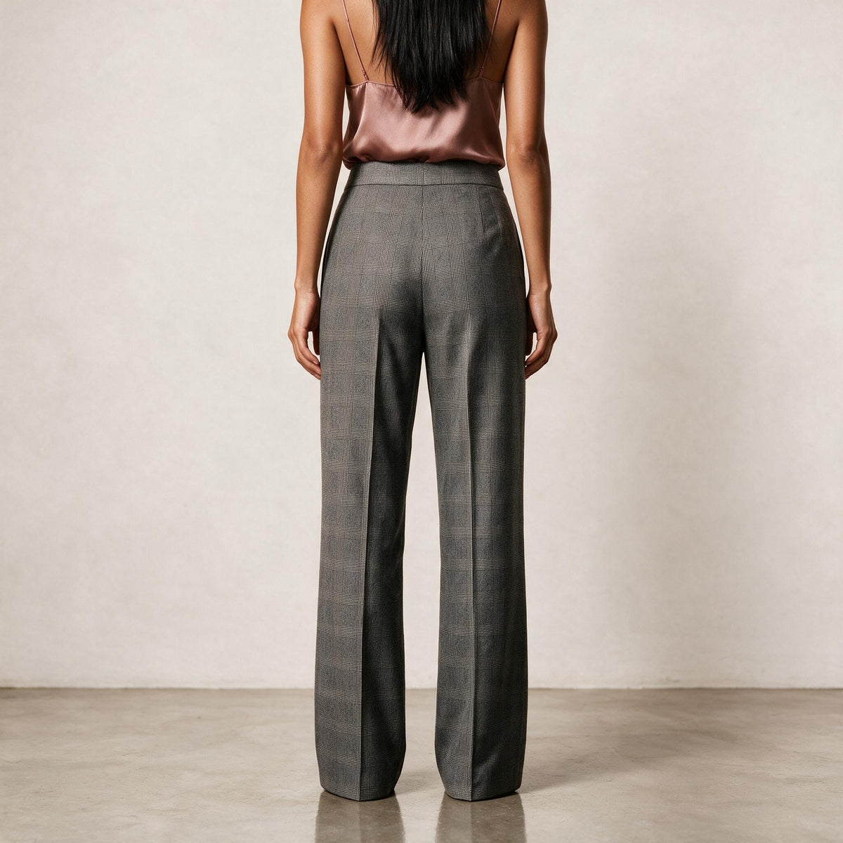 Grey Prince of Wales Check Trousers