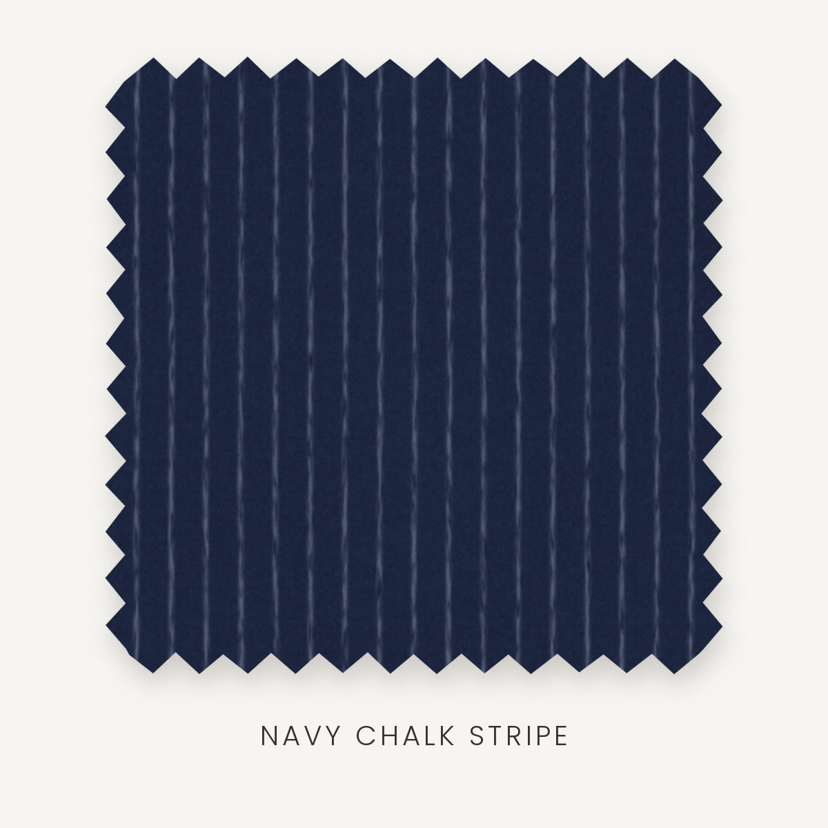 Navy Chalk Stripe fabric swatch