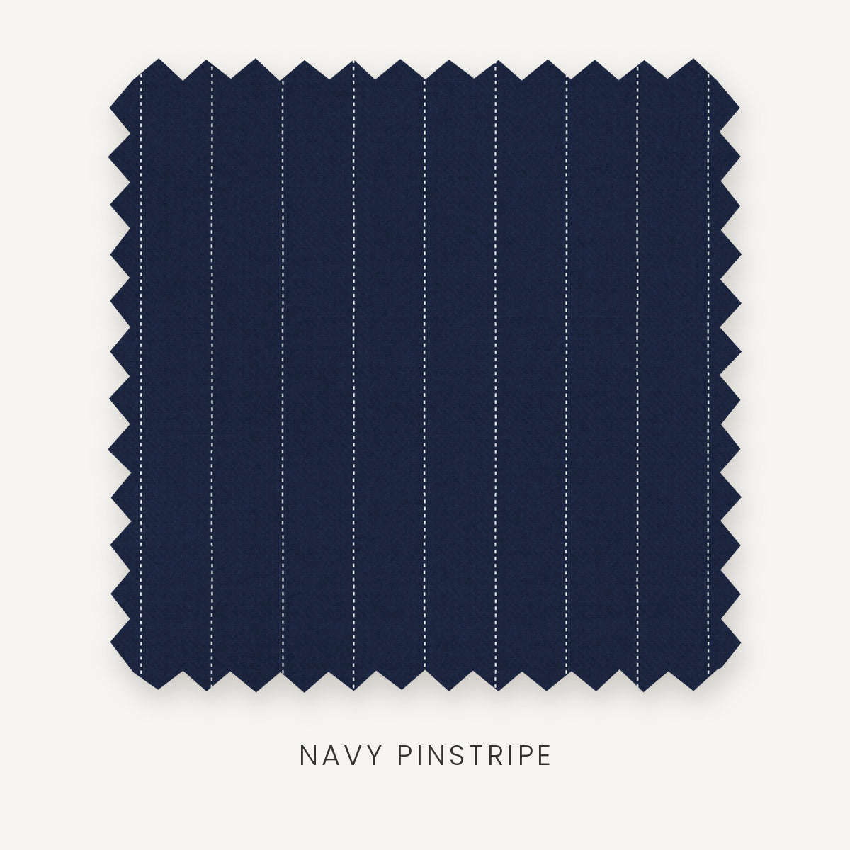 Navy Pinstripe fabric swatch