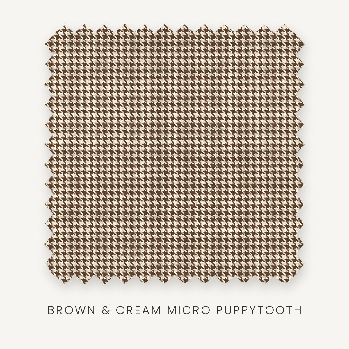 Brown & Cream Micro Puppytooth fabric swatch